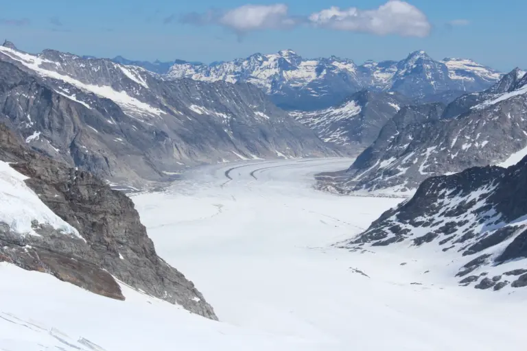 Geleira Aletsch vista do Jungfraujoch: como entender a paisagem