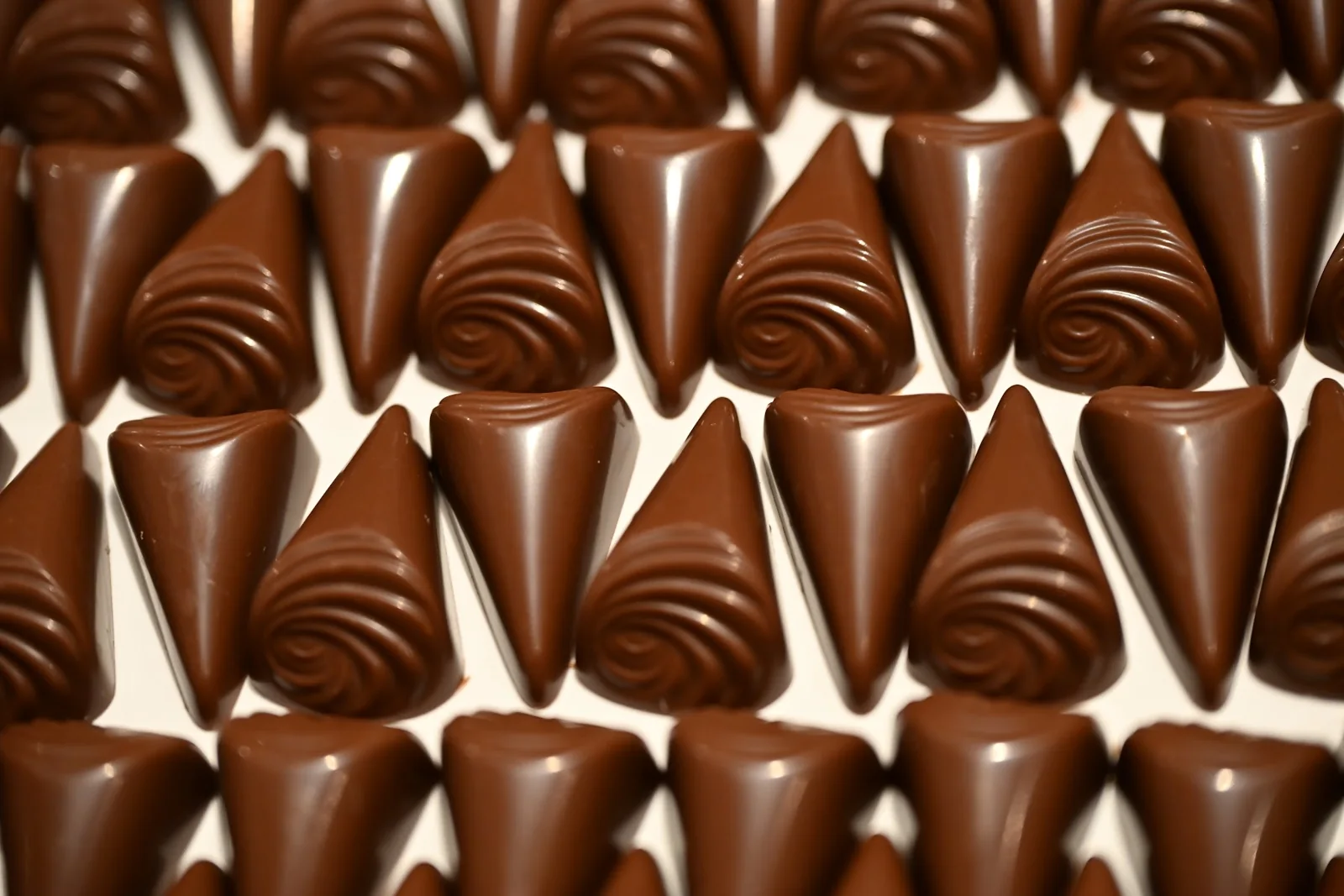 Detalhe dos chocolates da Maison Cailler, em Broc