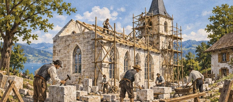 Ilustração interpretativa: A igreja ganha sua forma atual