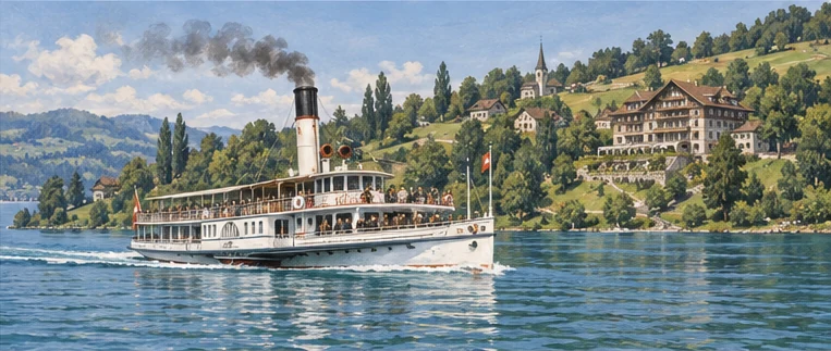 Ilustração interpretativa: O lago traz novos visitantes
